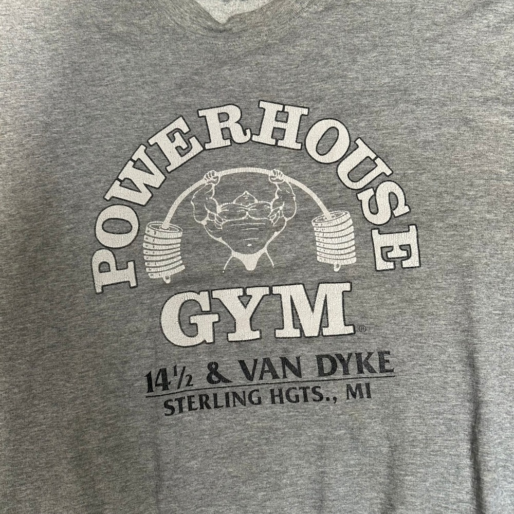Vintage 90s‎ Powerhouse Gym Cutoff Sweatshirt Made in USAA Mens XL - Picture 14 of 16